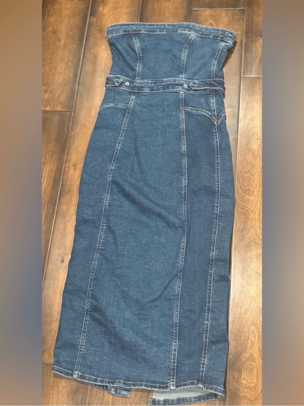 Good American lDenim Midi Tube Dress - Picture 4 of 4
